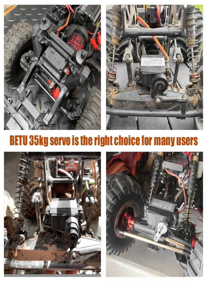BETU سيرفو POHFP 35kg RC، سيرفو تروس من الفولاذ المقاوم للصدأ، سيرفو عالي العزم متوافق مع سيارات/روبوتات/قوارب RC بمقياس 1/8، 1/10، 1/12 (270 درجة) - Image 5